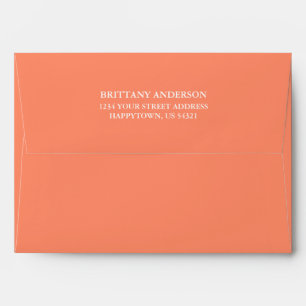 Personalized Return Address Coral Invitation Envelope