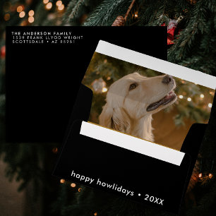 Personalized Return Address Dog Picture Christmas Envelope