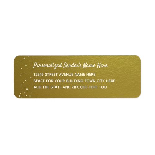 Personalized Return Address Faux Label