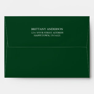 Personalized Return Address Green Invitation Envelope