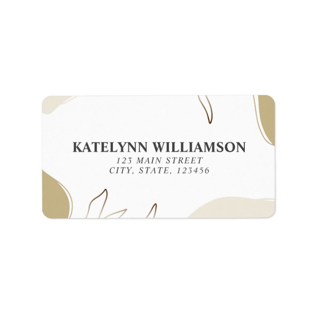 Personalized Return Address Label Abstract Design (Front)
