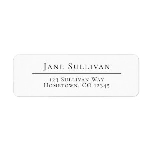 Personalized Return Address Label Classic Style