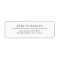 Personalized Return Address Label Classic Style