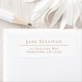 Personalized Return Address Label Classic Tan