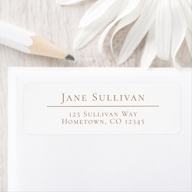 Personalized Return Address Label Classic Tan (Insitu)