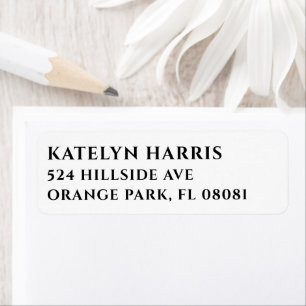 Personalized Return Address Labels Classic Serif