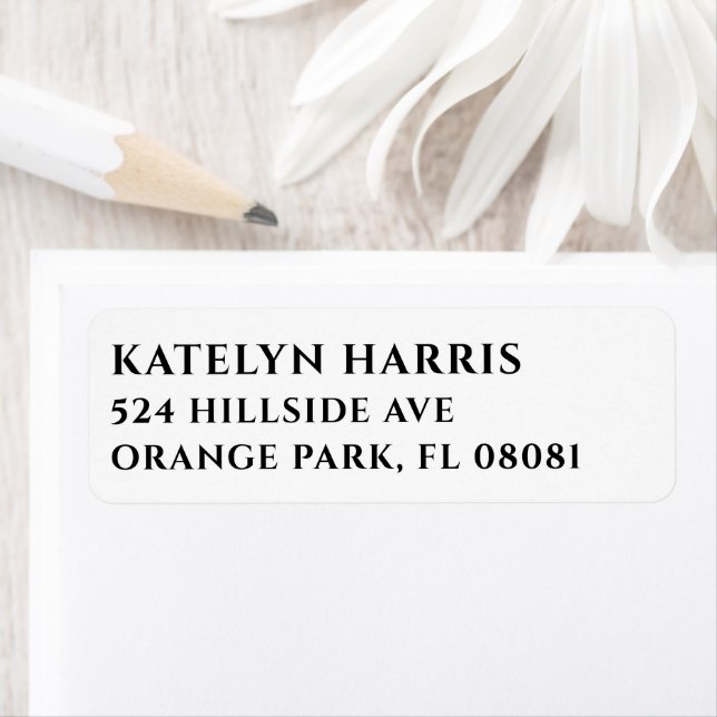 Personalized Return Address Labels Classic Serif (Insitu)