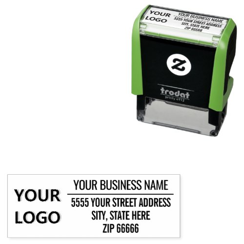Personalized Return Address Name Stamp with Logo