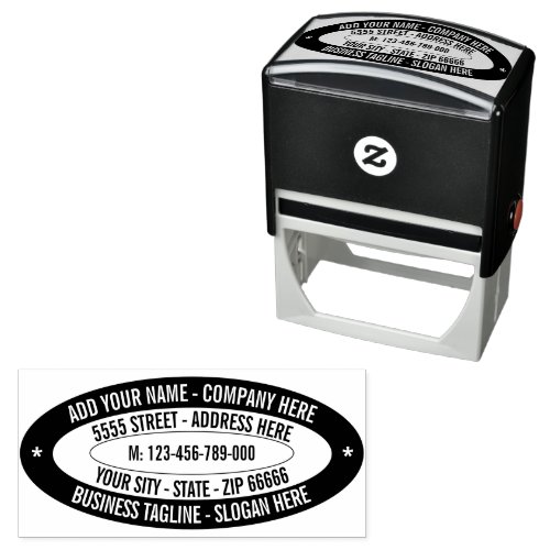 Personalized Return Address Oval Self_Inking Stamp