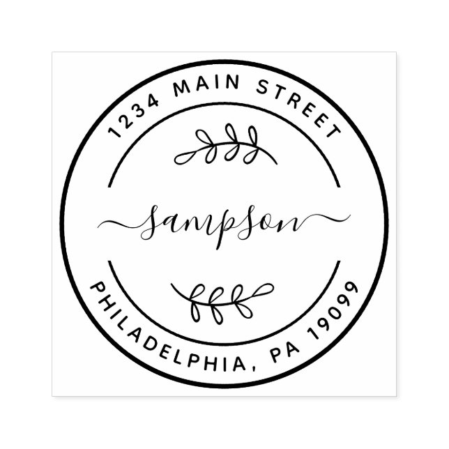 Personalized Return Address Rubber Stamp (Imprint)