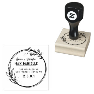 Personalized Return Address Rubber Stamp 
