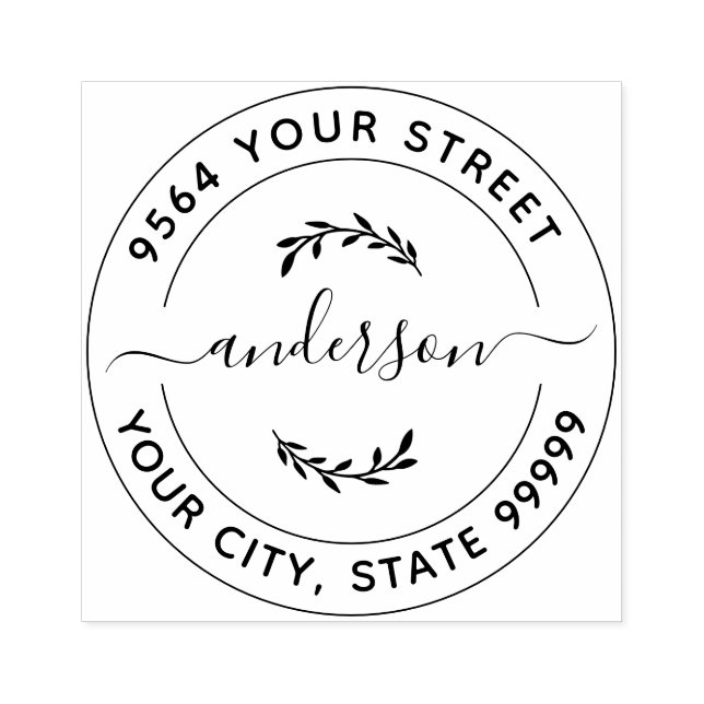 Personalized Return Address Rubber Stamp (Imprint)