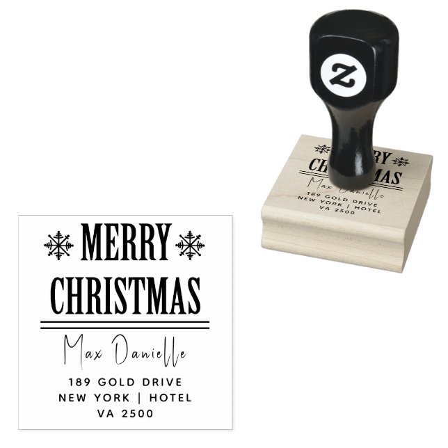 Personalized Return Address Rubber Stamp  (Stamped)