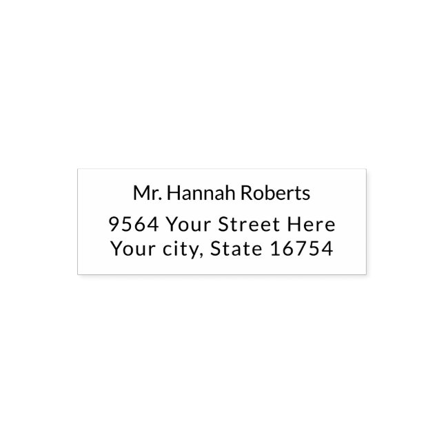  Personalized Return Address Self-inking Stamp (Design)