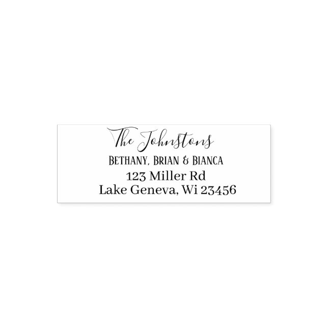 Personalized Return Address Self-inking Stamp (Design)