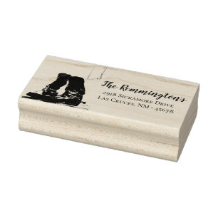 Personalized Return Address Stamp Boots Country Ru