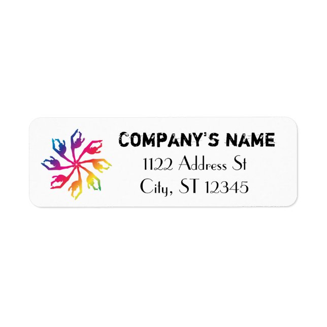 Personalized Return Label Pinwheel Pattern (Front)
