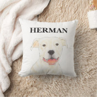 Personalized Reversible White Pitbull Staffy Dog