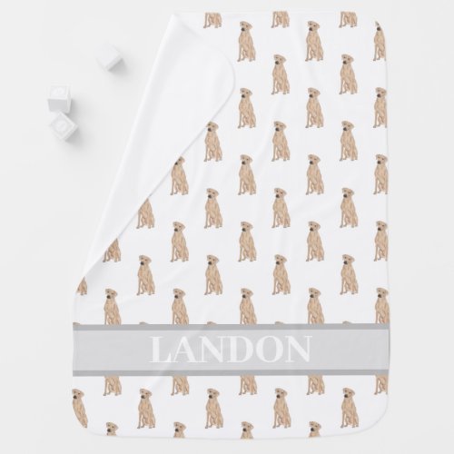 Personalized Rhodesian Ridgeback Baby Blanket