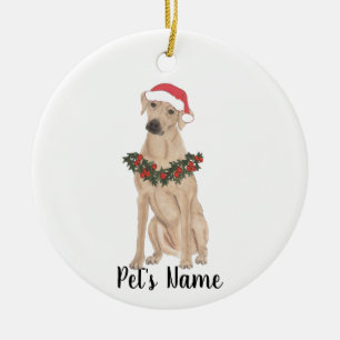 Personalized Rhodesian Ridgeback Ceramic Ornament