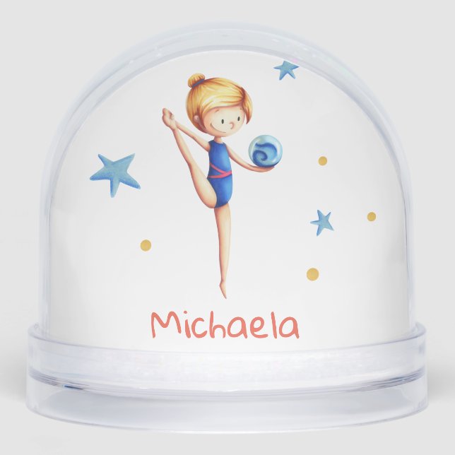 Personalized Rhythmic Gymnast Snow Globe (Front)