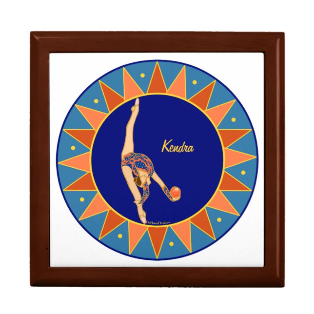 Personalized Rhythmic Gymnastic Jewelry Box (Front)
