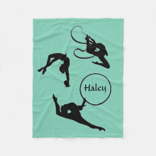 Personalized Rhythmic Gymnastics fleece blanket