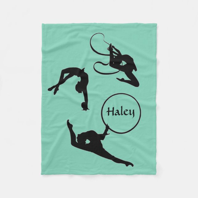 Personalized Rhythmic Gymnastics fleece blanket (Front)