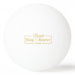 Personalized Ring Bearer Baseball Gift for Groomsm Ping Pong Ball