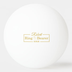 Personalized Ring Bearer Baseball Gift for Groomsm Ping Pong Ball