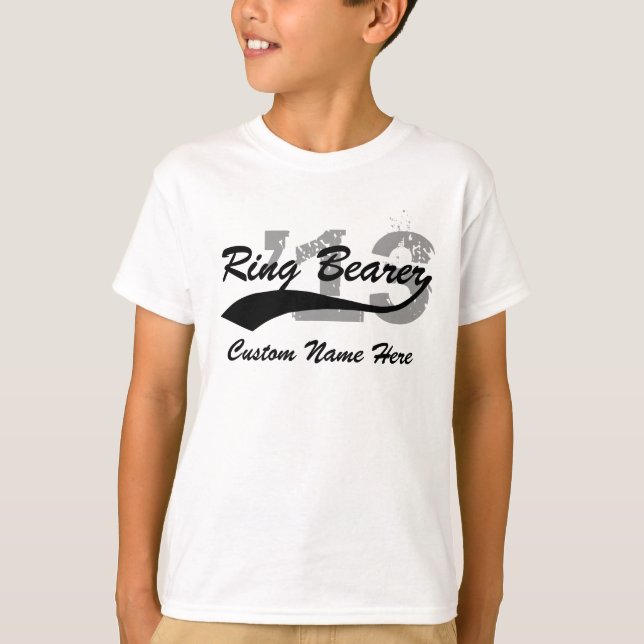 Personalized Ring Bearer Boys T-Shirt (Front)
