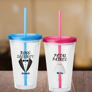 Personalized ring bearer Cute Kids Wedding favor Acrylic Tumbler