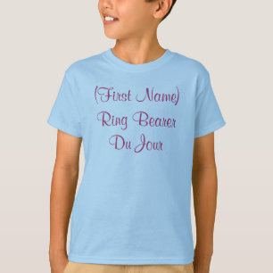 Personalized Ring Bearer Du Jour Wedding Party T-Shirt