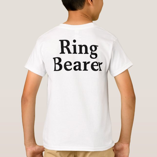 Personalized Ring Bearer Gift Custom Name T-Shirt (Back)