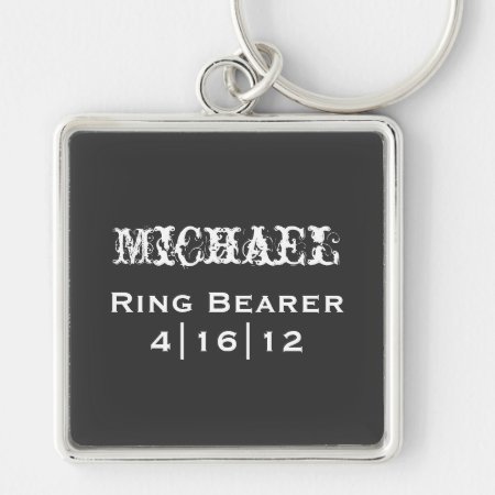 Personalized Ring Bearer Keychain