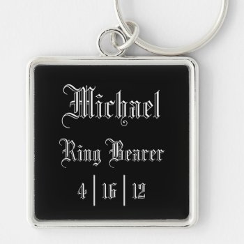 Personalized Ring Bearer Keychain by TwoBecomeOne at Zazzle