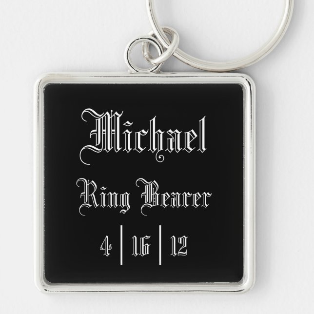 Personalized Ring Bearer Keychain (Front)