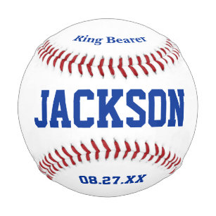 Personalized Ring Bearer Proposal Ring Bear Gift Baseball