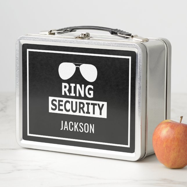 Personalized Ring Bearer Ring Security Briefcase Metal Lunch Box (In Situ)