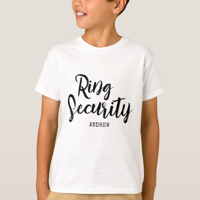 Personalized Ring Bearer Ring Security T-Shirt (Front)