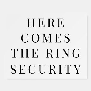 Personalized Ring Bearer Sign