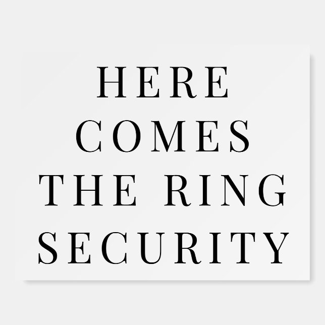 Personalized Ring Bearer Sign (Front)