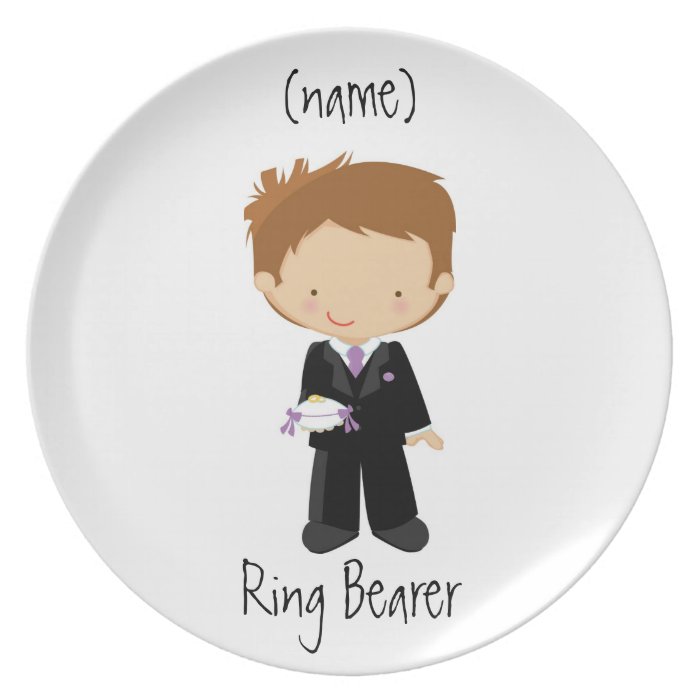 Personalized Ring Bearer Wedding Plate/Gift
