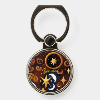 Personalized Ring Holder Phone Grip – Golden Ochre