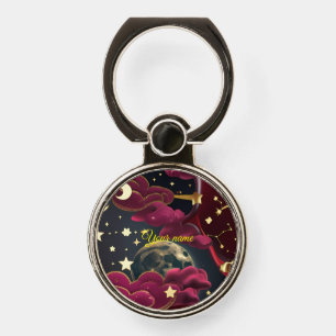 Personalized Ring Holder Phone Grip – Red Celestia