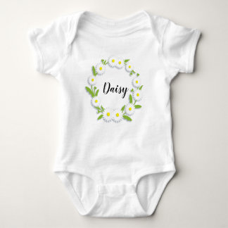 Personalized Ring of Daisies Baby Bodysuit