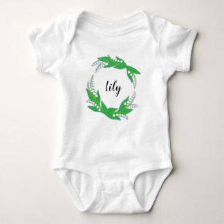 Personalized Ring of Lily of the Valley Bodysuit