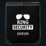 Personalized Ring Security Ring Bearer Drawstring Bag<br><div class="desc">Personalized Ring Security Ring Bearer Backpack</div>