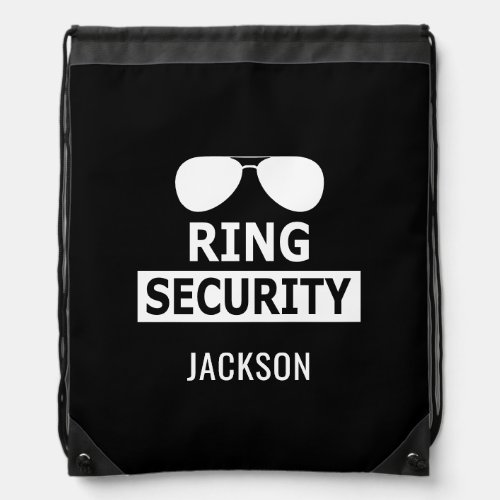 Personalized Ring Security Ring Bearer Drawstring Bag