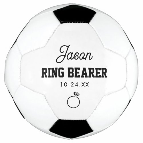 Personalized Ring Security Ring Bearer Gift Soccer Ball